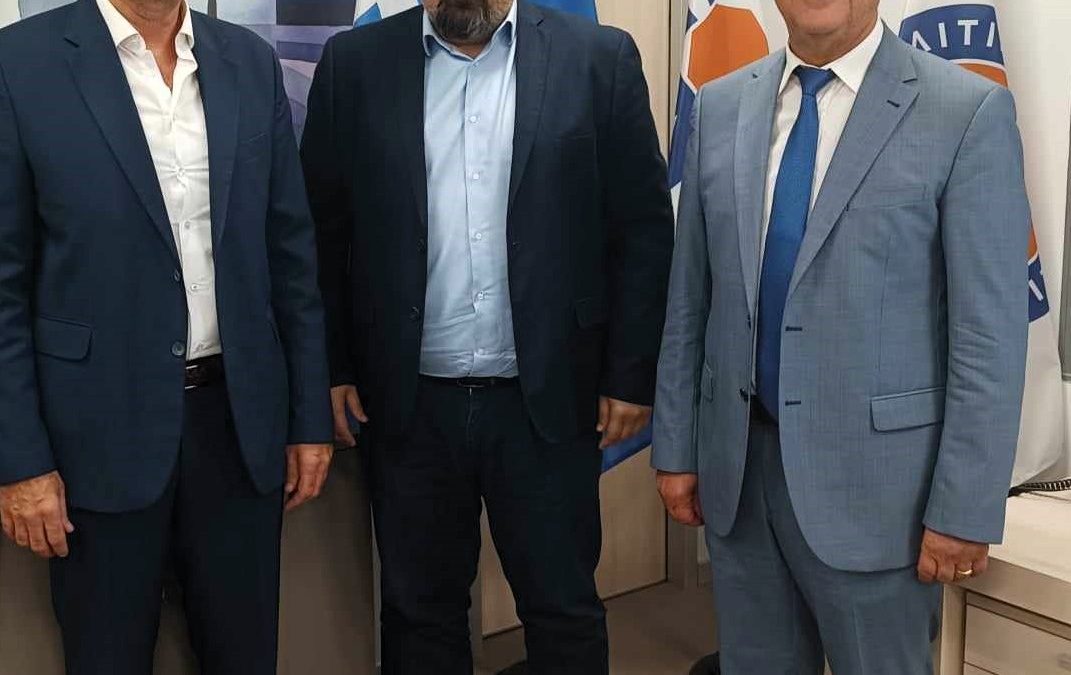Συνάντηση Δημάρχου Μαρκοπούλου Μεσογαίας με τον Υφυπουργό Κλιματικής Κρίσης και Πολιτικής Προστασίας